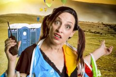 Portable toilet at an outdoor