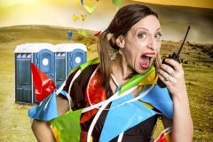 Portable toilet at an outdoor